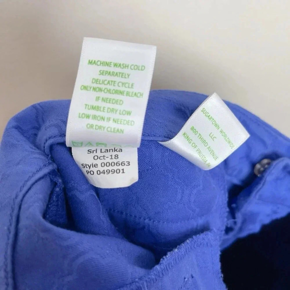 Lilly  Pulitzer Womens 6 29" Kelly Textured Skinny Ankle Pant Royal Purple - Picture 11 of 16